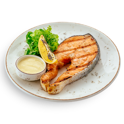 Форель на гриле под сливочно-апельсиновым соусом