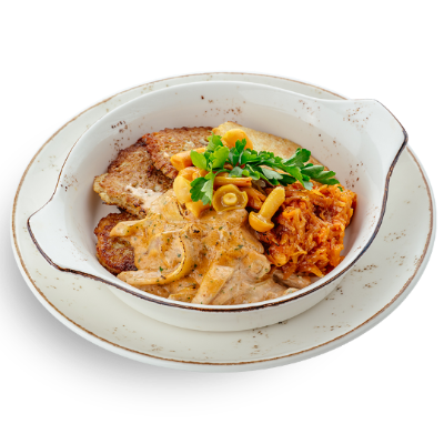 Уши свиные с картофельными драниками