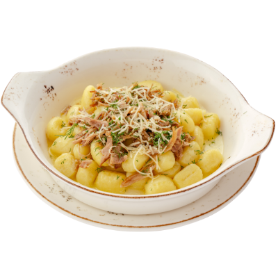 Клёцки картофельные с уткой   