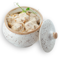 Драники с курицей и белыми грибами